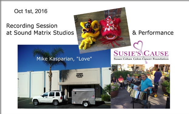 Chris Arpad Oct 1, 2016 Double header: Recording at Sound Matrix Studios and Performing at Santa Anita Promenade