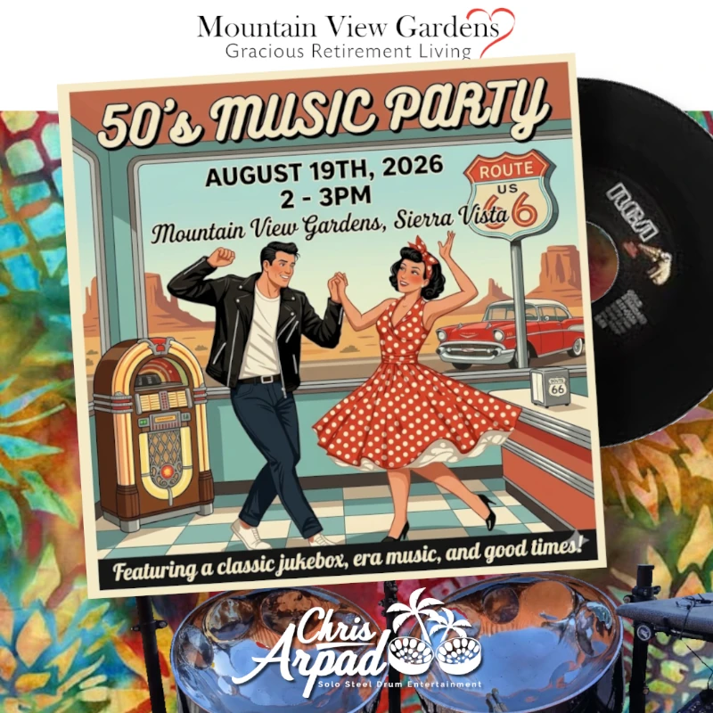 Chris Arpad @ Mountain View Gardens, Sierra Vista, Wed Aug 19, 2026