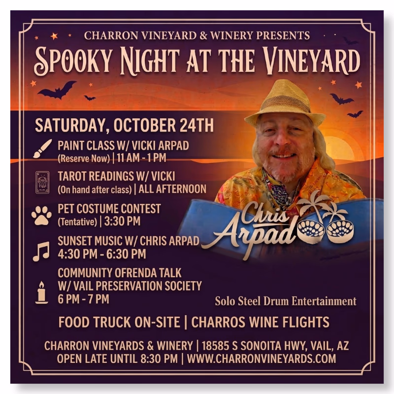 Chris Arpad @ Charron Vineyards - Spooky Night, Saturday, October 24, 2026
