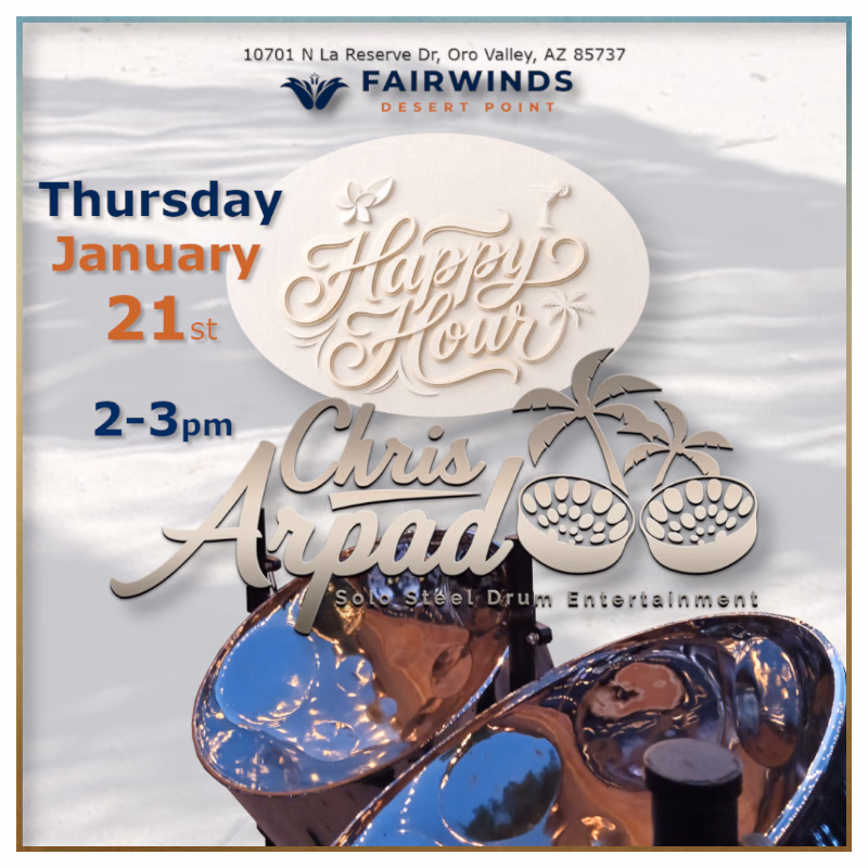Chris Arpad @ Fairwinds Desert Point,Thurs, Jan 21, 2027