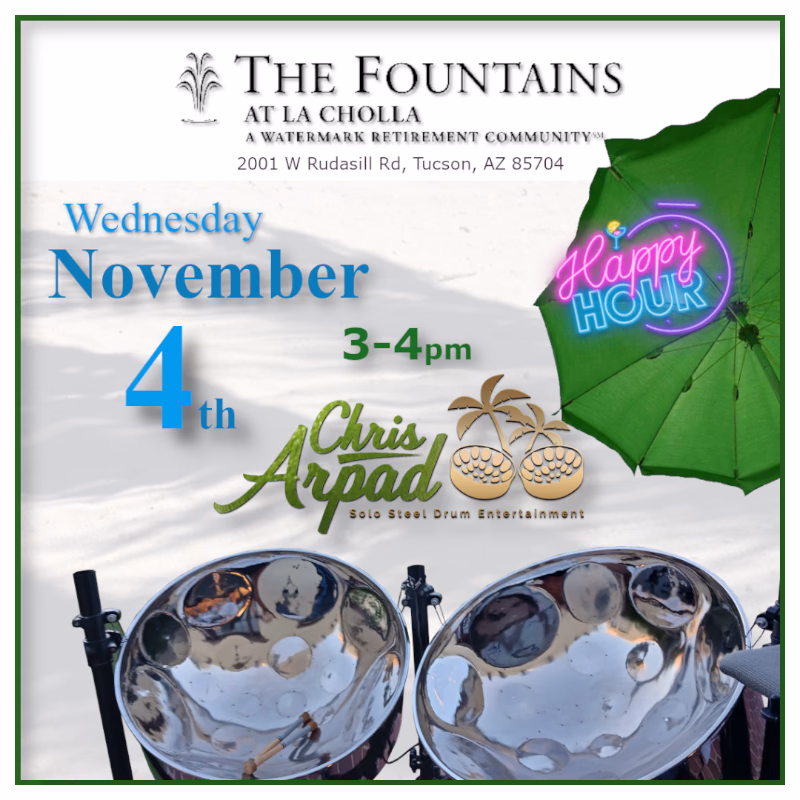 Chris Arpad @ The Fountains at LaCholla Happy Hour - Wed Nov 4, 2026
